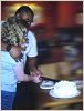 The cutting of the wedding cake!